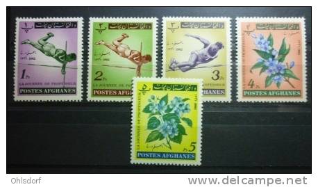 AFGHANISTAN 1962: Scott 627 - 631, ** MNH - FREE SHIPPING ABOVE 10 EURO - Afghanistan