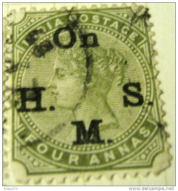 India 1883 Queen Victoria On HMS 4a - Used - Sonstige & Ohne Zuordnung