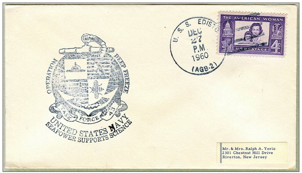 OPERATION DEEP FREEZE - USS EDISTO - AGB 2 - USS WILHOITE - 1960 - Altri & Non Classificati