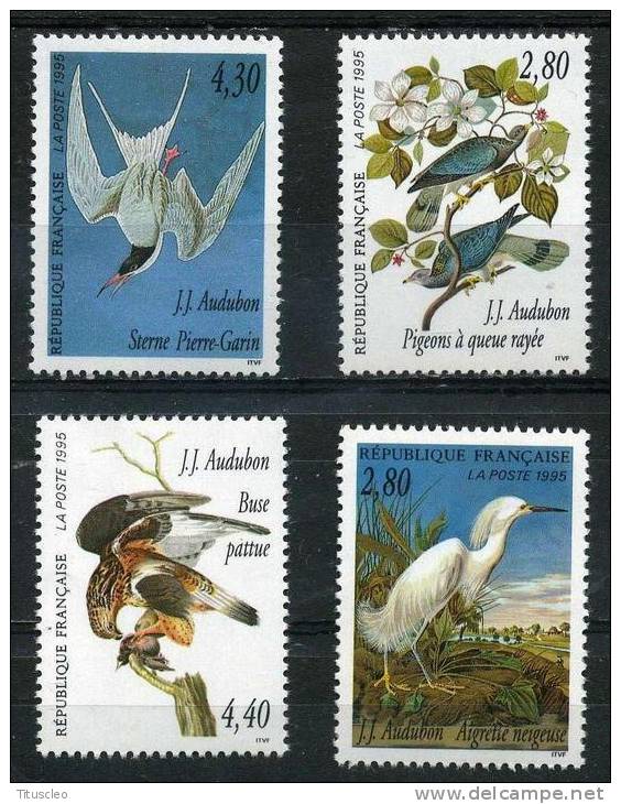 FRANCE 2929/2932 + BF18** Les Oiseaux De J.J. Audubon - Collections, Lots & Series