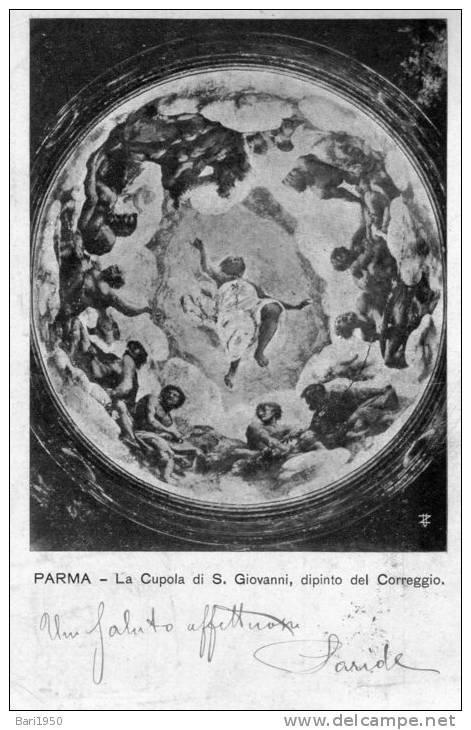 Cartolina  Anni 60    "  PARMA - La Cupola Di S.Giovanni, Dipinto Del Correggio " - Parma