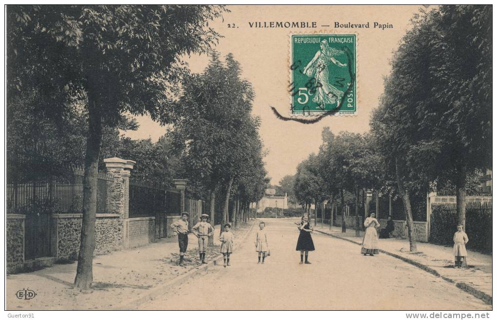 ( CPA 93 )  VILLEMOMBLE  /  Boulevard Papin  - - Villemomble