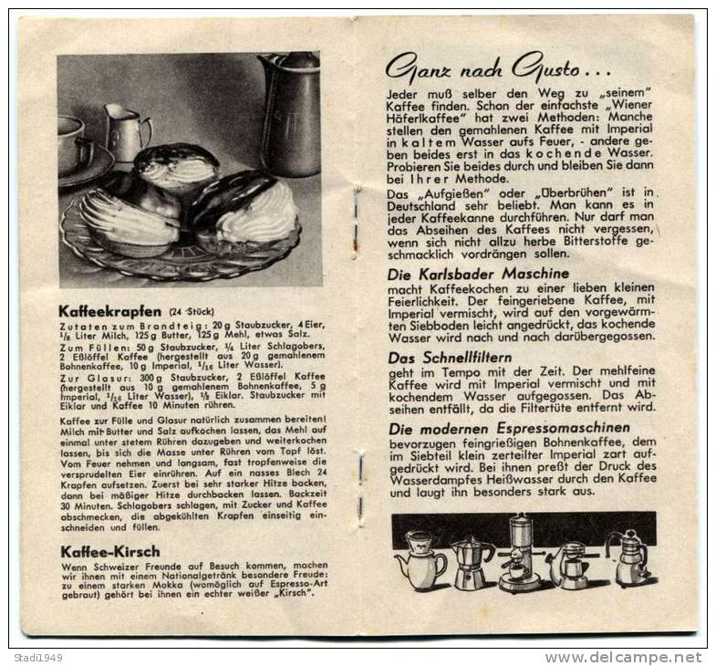 Die Kleinen Freuden, Imperial Feigenkaffee, Von Der Kunst Guten Kaffee Zu Kochen, Etwa Um 1960 - Food & Drinks