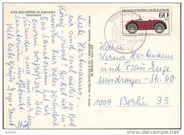 D-64732 Bad König Im Odenwald - Alte Ansicht - Nice Stamp "car" - Bad Koenig