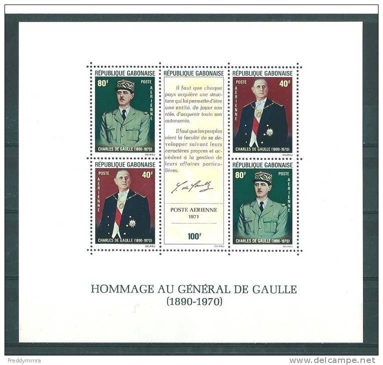 Gabon: BF 17 Et 20 **  Général De Gaulle - Gabon (1960-...)