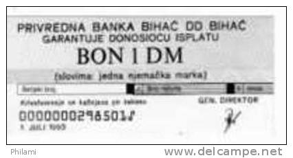 Banknote Of 1 DM BIHAC POCKET 1993 Uncirculated. Lot2 - Bosnie-Herzegovine