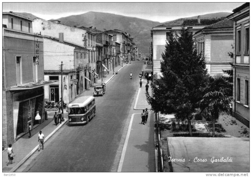 Cartolina  D´epoca     "  Isernia - Corso Garibaldi  " - Isernia