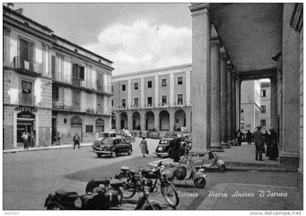 Cartolina  D´epoca     "  Isernia - Piazza Andrea D'Isernia  " - Isernia