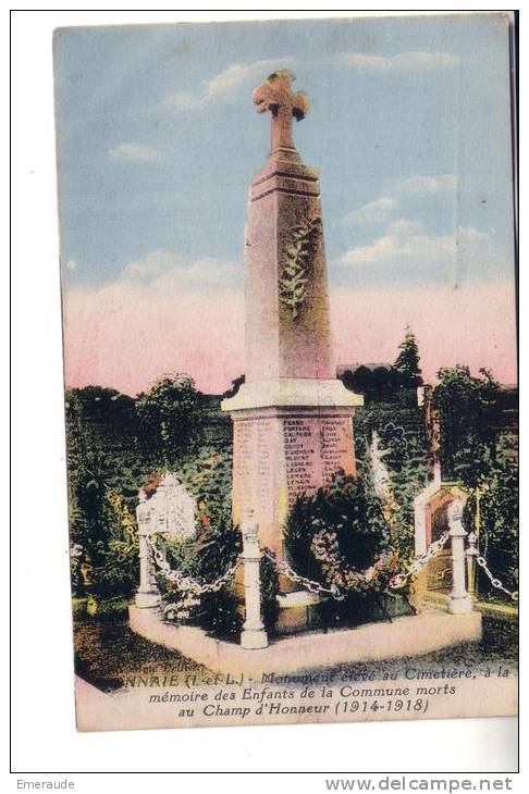 MONNAIE  Monument élévé  Au Cimerière  à La Mémoire Des Enfants De La Commune Morts Au Champs D'honneur - Monnaie