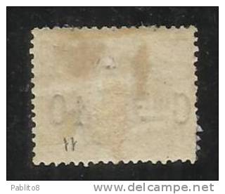 SAN MARINO 1892 STEMMA SOPRASTAMPATO CENTESIMI 10 SU 20 ROSSO (I TIPO) MH DISCRETA CENTRATURA - Unused Stamps