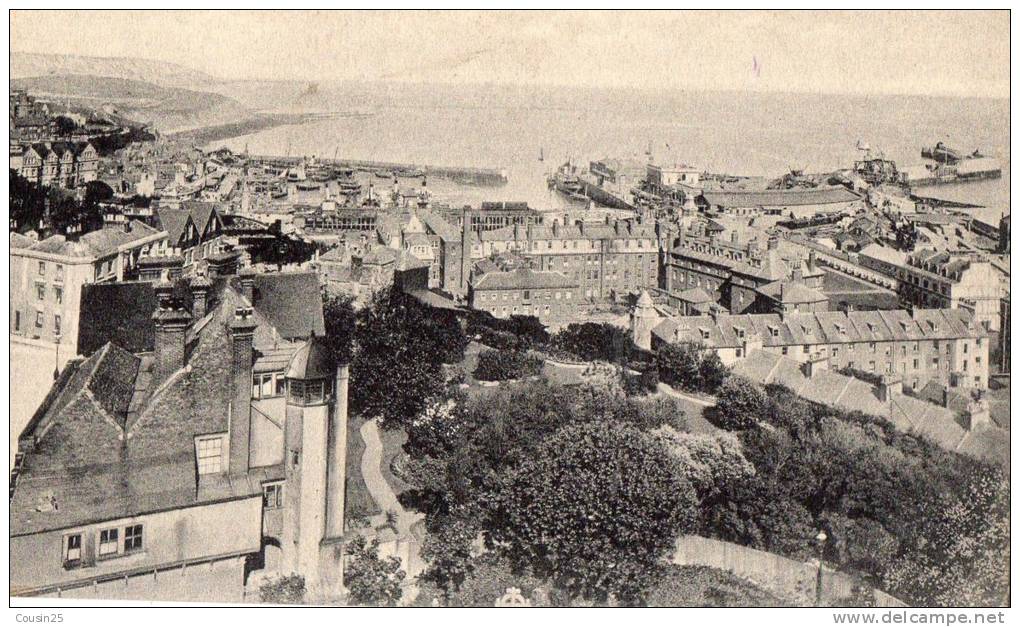 ANGLETERRE - FOLKESTONE - Bird's Eye View And Harbour - Folkestone