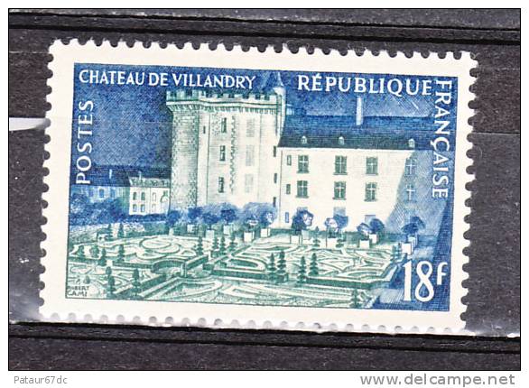 FRANCE / 1954 / Y&T N°  995 ** : Château De Villandry - Gomme D´origine Intacte - Nuovi