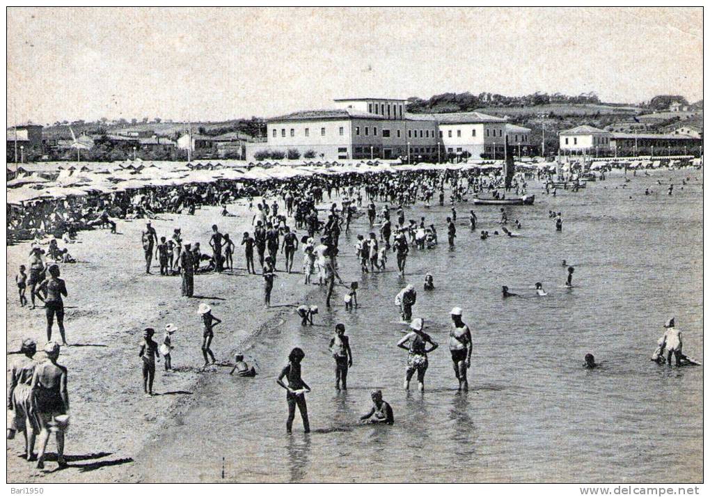 Cartolina  D´epoca     "   Fano - Spiaggia   " - Fano