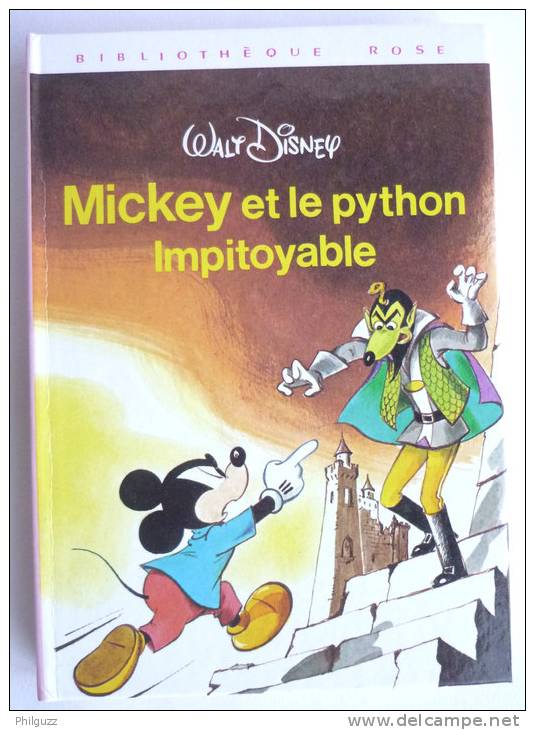 BIBLIOTHEQUE ROSE HACHETTE - MICKEY ET LE PYTHON IMPITOYABLE - WALT DISNEY  Enfantina - Bibliotheque Rose