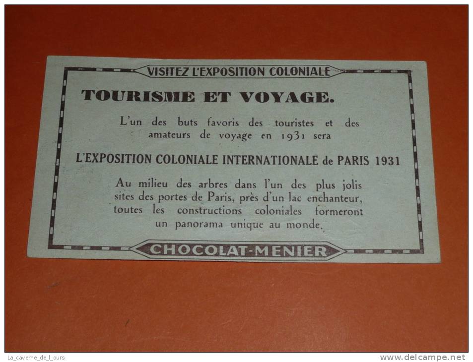 Image Ancienne Chocolats MENIER, Visitez L'Exposition Coloniale Paris 1931, Barque à Flotteurs Pour Les Rapides, Ill PFG - Menier
