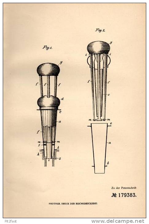 Original Patentschrift - R. Veeck In Algenrodt B. Idar , 1905 , Werkzeug Für Flache Ringe , Kork !!! - Antike Werkzeuge