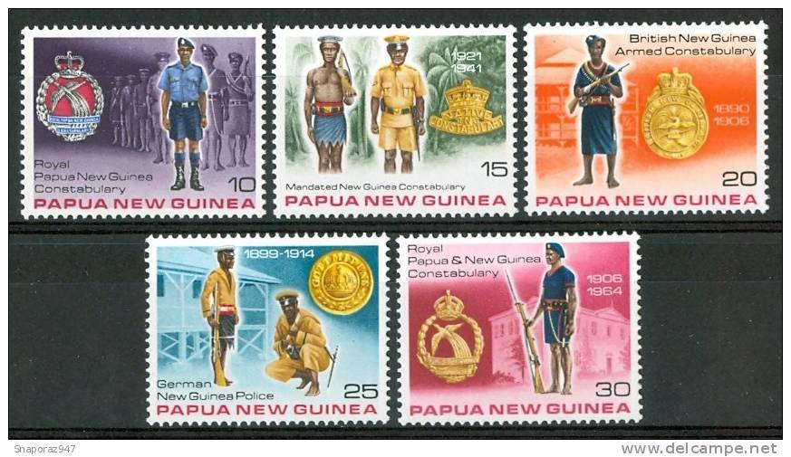 1978 Papua Nuova Guinea Polizia Locale Local Police Set MNH** Fo187 - Police - Gendarmerie