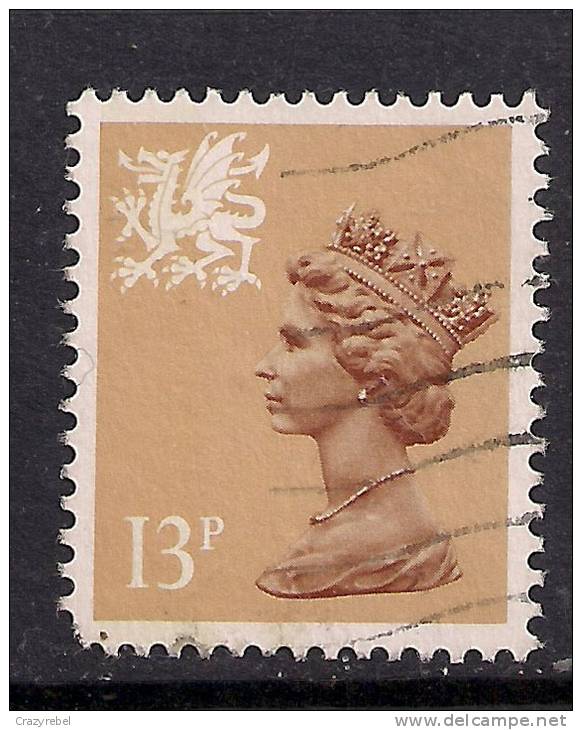 WALES GB 1987 13p PALE CHESTNUT USED MACHIN TYPE 2 STAMP SG W38 Ea.( D951 ) - Wales