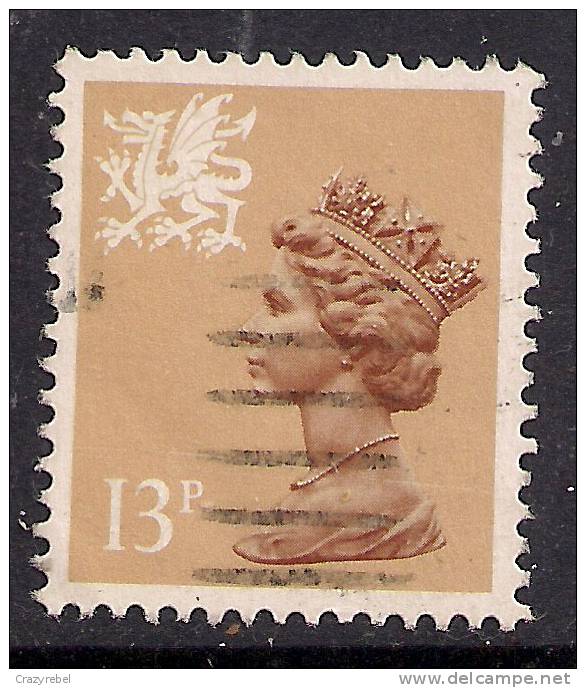 WALES GB 1987 13p PALE CHESTNUT USED MACHIN TYPE 2 STAMP SG W38 Ea.( D962 ) - Wales