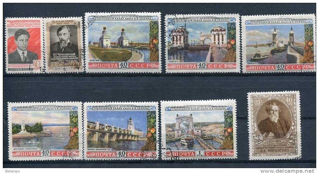 Russia 1953 Mi 1667-8,1669-5 Used Complete Sets - Used Stamps