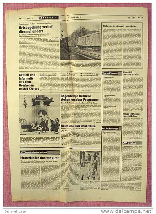 DDR Zeitung  -  15. April 1980  - Freie Presse Karl-Marx-Stadt - Other & Unclassified