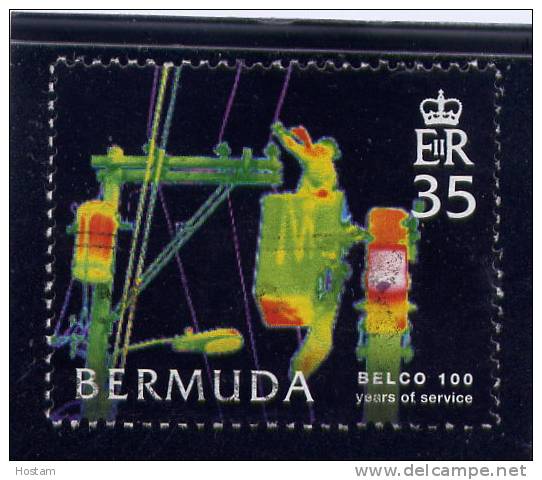 Bermuda, 2006,  USED # 915, WORKERS IN CHERRY PICKER - Bermudes