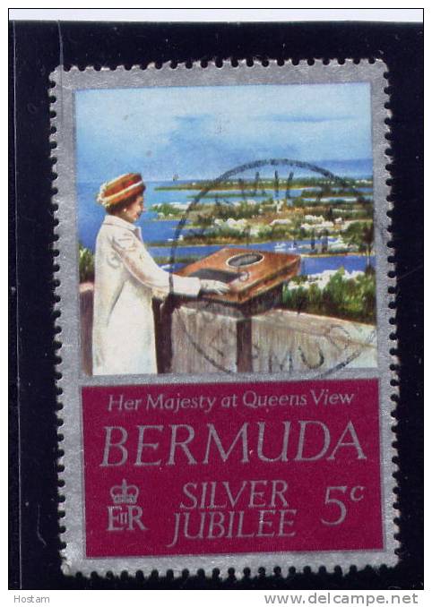 Bermuda, 1977,  USED  # 347,  QUEEN'S VISIT TO BERMUDA - Bermudas