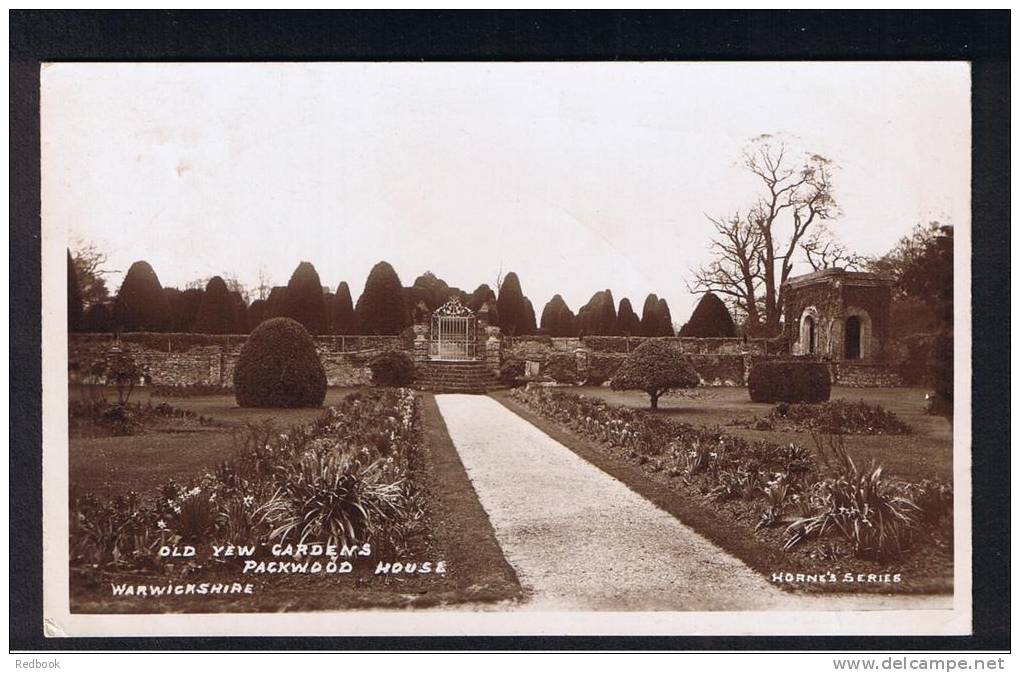 RB 883 - 1934 Real Photo Postcard - Old Yew Gardens Packwood House Near Lapworth Dorridge Solihull Warwickshire - Other & Unclassified