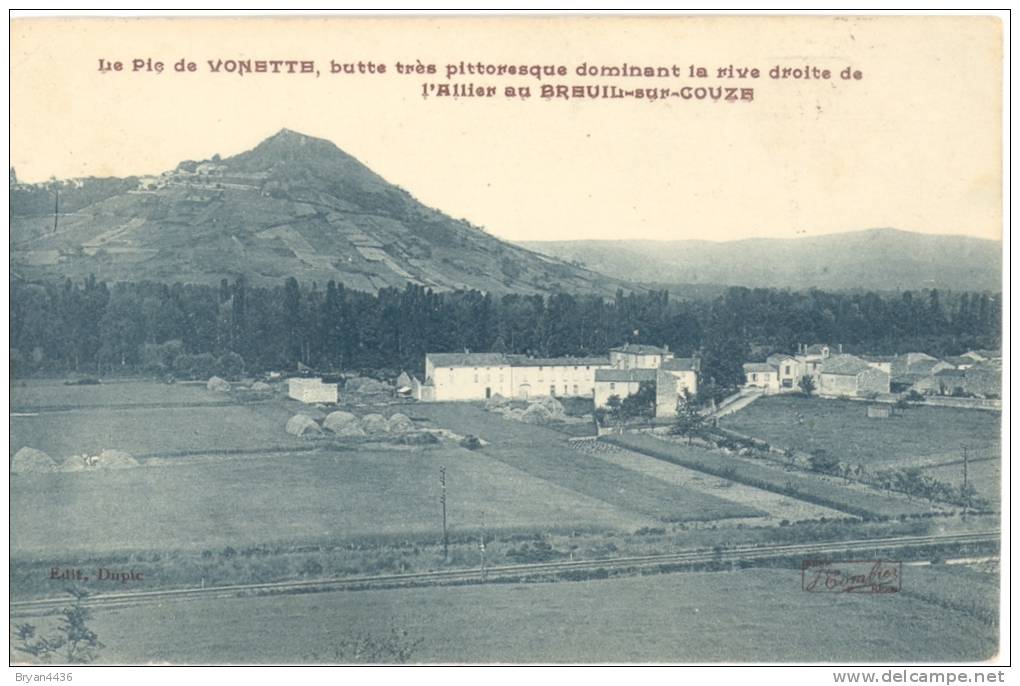 63 - Le Pic De Nonette -dominant La Rive Droite De L'Allier Au Breuil-sur-Couze - (voir 2 Scan) - Autres & Non Classés