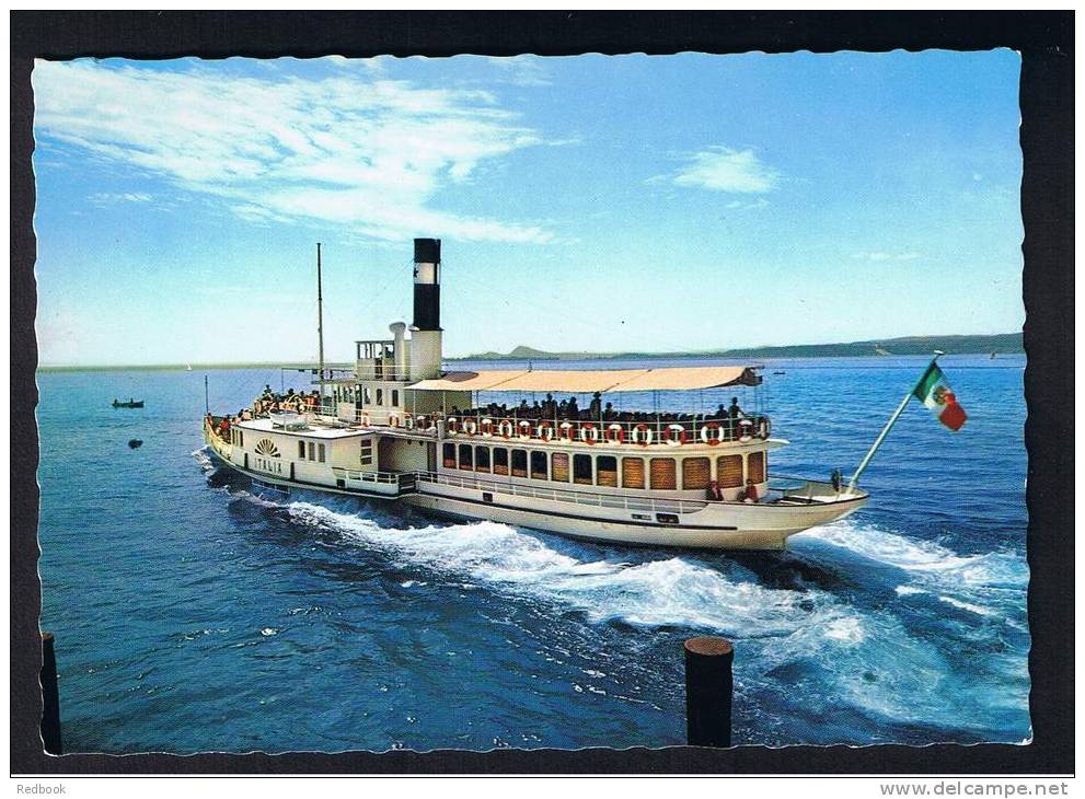 RB 884 - Postcard Paddlesteamer Boat Ship Ferry - Lago Di Garda Italy - Other & Unclassified