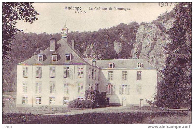 ANDENNE-LIVES S/MEUSE = Le Château De Brumagne  (ss Edit.) 1907 - Andenne