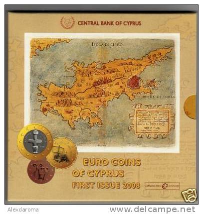 Divisionale 2008 CIPRO 8 Monete EURO Ufficiale Chypre Cyprus Zypern - Zypern
