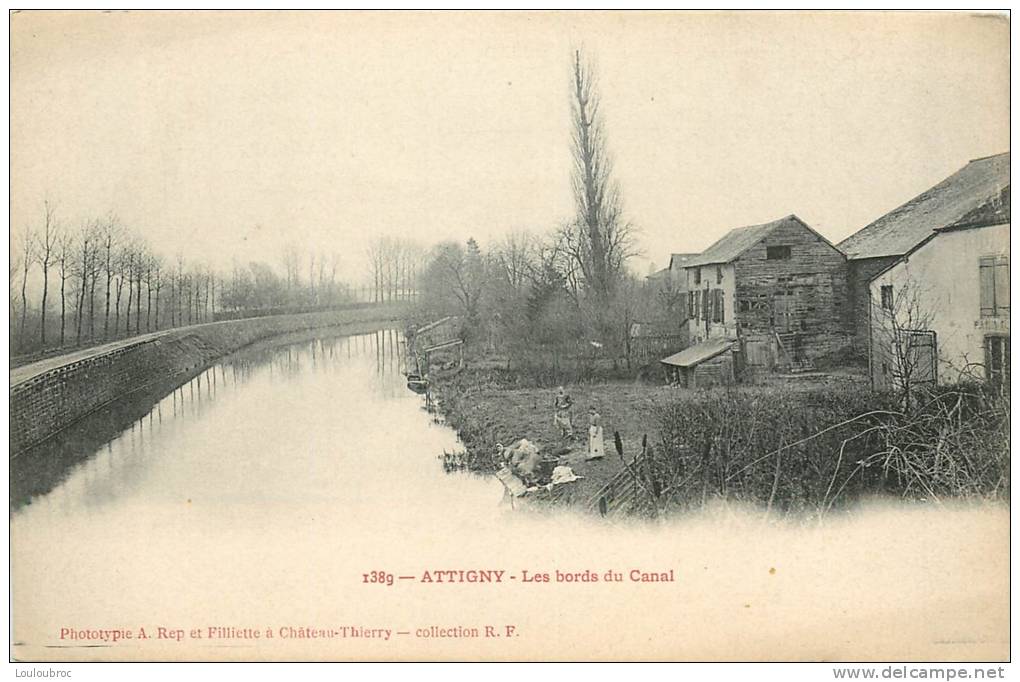 08 ATTIGNY LES BORDS DU CANAL - Attigny