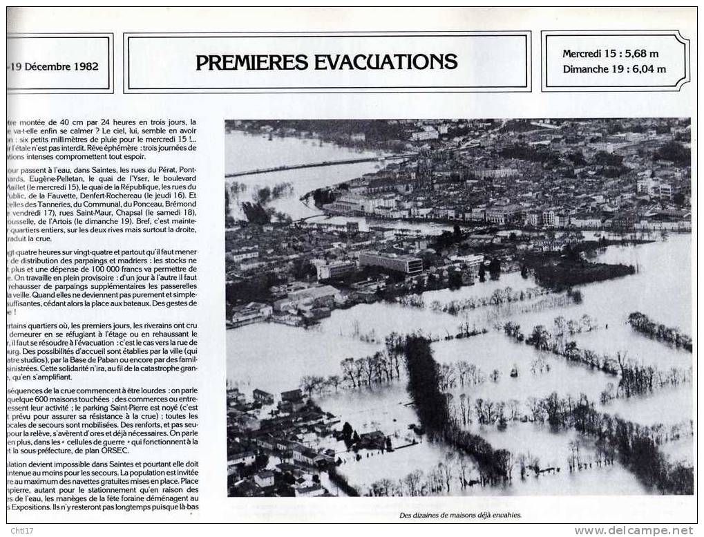 SAINTES LA CRUE DECEMBRE 1982   EDIT SOCIETE ARCHEOLOGIE   IMPRIMEUR DELAVAUD - Saintes