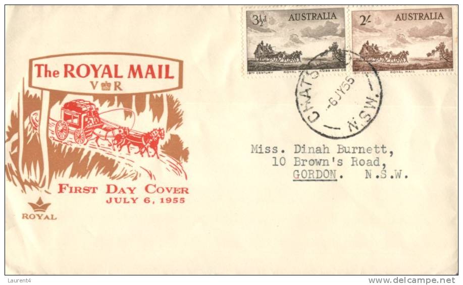 (101) FDC Cover - Royal Mail Coach - Oblitérés