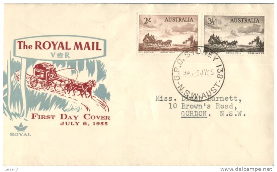 (101) FDC Cover - Royal Mail Coach - Usados