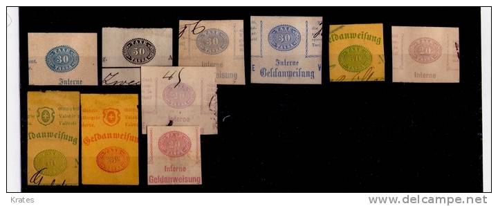Stamps - Postal Stationery, Cutouts, Ganzsachenausschnitten, Switzerland - Collections
