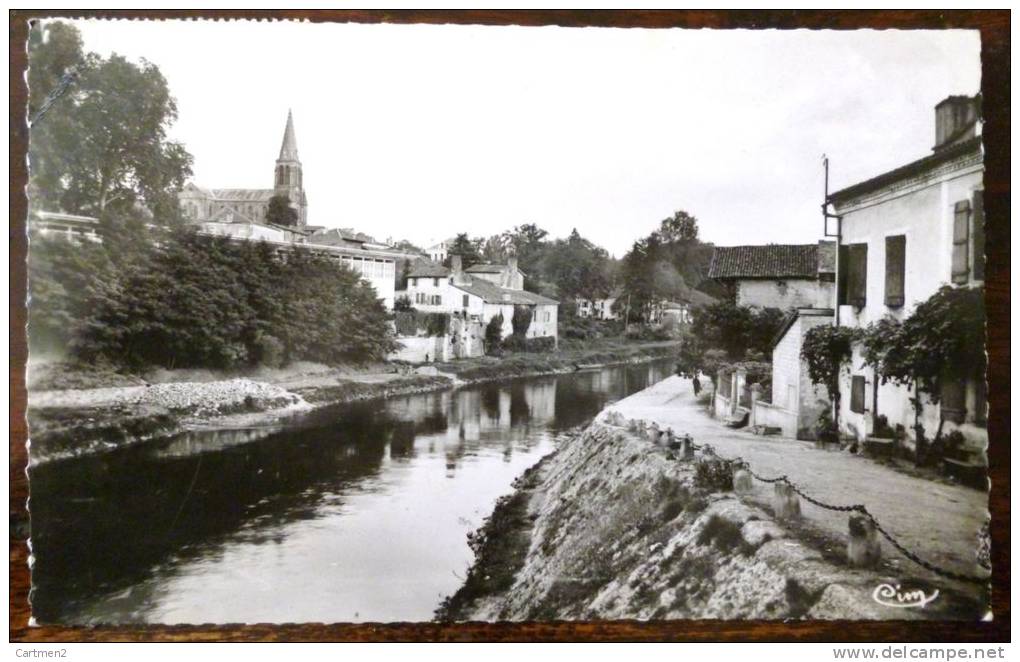 TARTAS VUE VERS L'EGLISE ET LES QUAIS 40 LANDES - Tartas