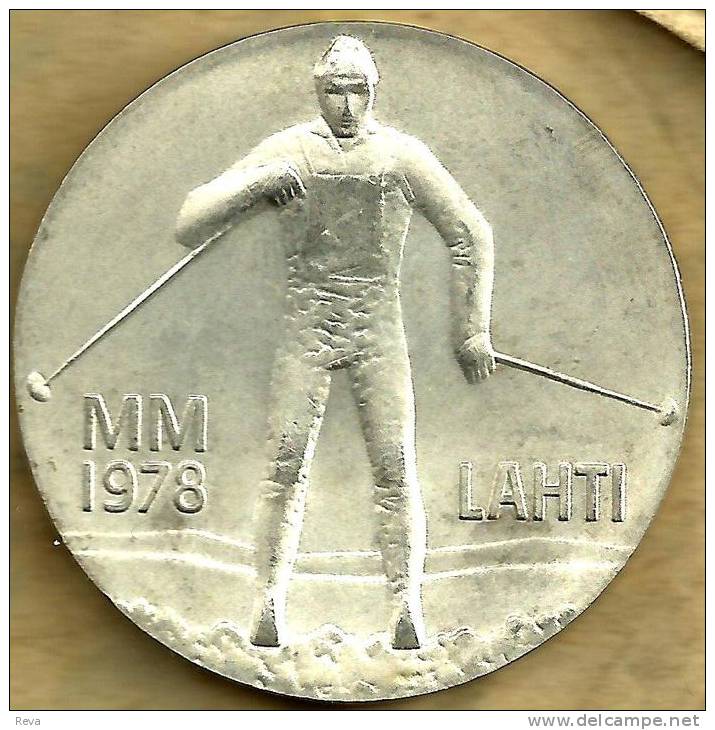 FINLAND 25 MARKKAA MOTIF FRONT SKIING WINTER OLYMPIC SPORT BACK 1978 AG SILVER UNC KM56 READ DESCRIPTION CAREFULLY !!! - Finnland