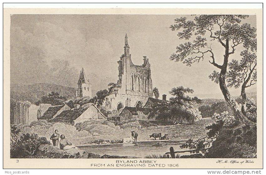 Yorkshire - Byland Abbey - From An Engraving Dated 1806   A3953 - Other & Unclassified