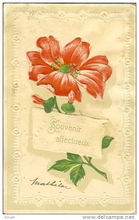 CP Avec Fleur Et Griffe De PRY " Cachet Charleroy ( Sud ) Pour Walcourt " . - Linear Postmarks