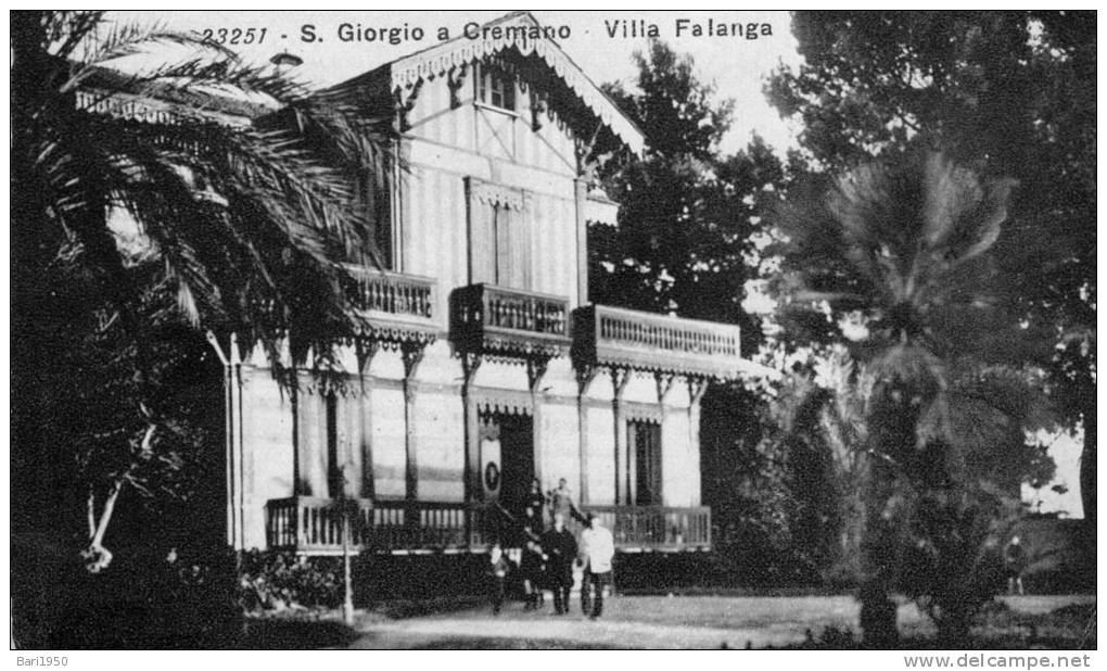 Cartolina  D´epoca     "   S. Giorgio A Cremano - Villa Falanga  " - San Giorgio