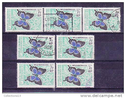 NOUVELLES CALEDONIE - 341/342 Obli (7 Paires) Cote 22,40 Euros Depart à 10% - Used Stamps