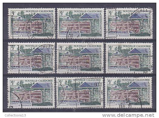NOUVELLES CALEDONIE - 356 Obli (9 Timbres) Cote 11,25 Euros Depart à 10% - Used Stamps