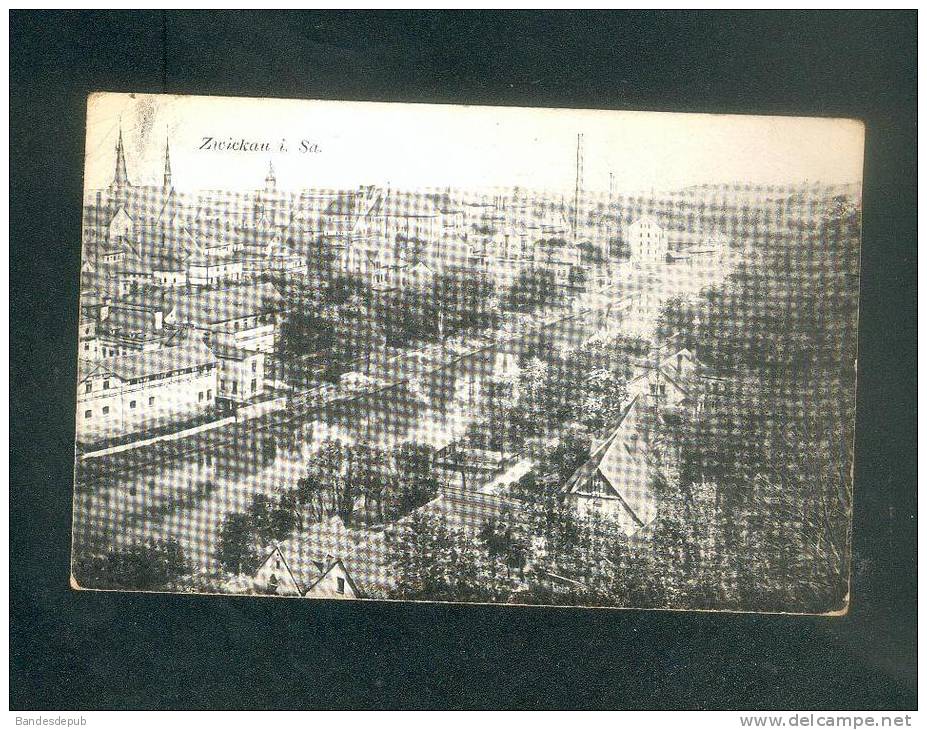 AK Allemagne - Zwickau I. Sa. ( Vue Aérienne Cachet Kriegsgefangenenlag 3. Komp. Leipziger Kunstverlag) - Zwickau