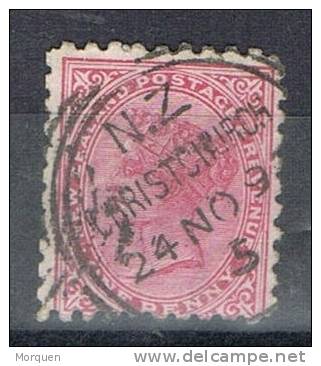 2 Sellos 1 Penny Rosa NEW ZEALAND, Fechador CHRISTCHURCH Y NEWTON, Yvert Num 60 º - Covers & Documents