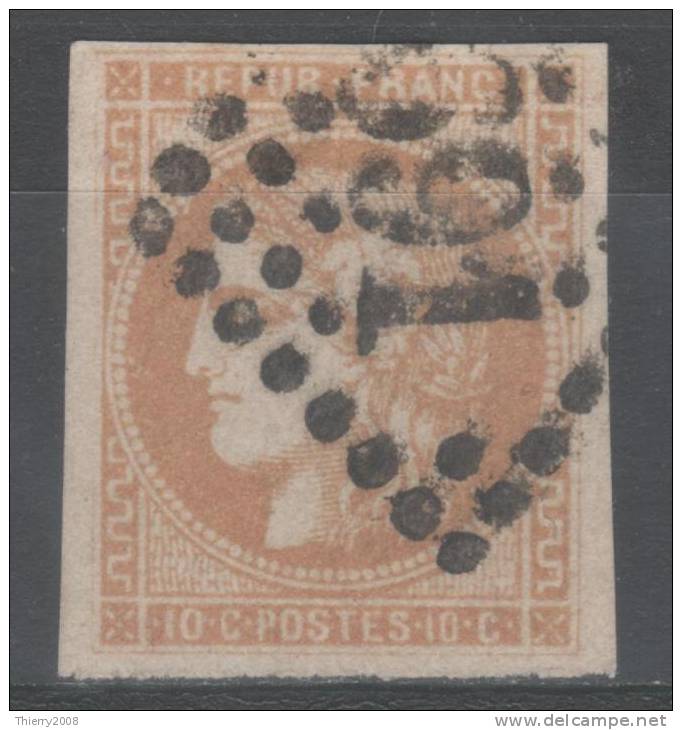 Emission De Bordeaux N° 43Ba (Variété, Filet De Gauche Absent) Avec Oblitération Losange 691  TTB - 1870 Bordeaux Printing