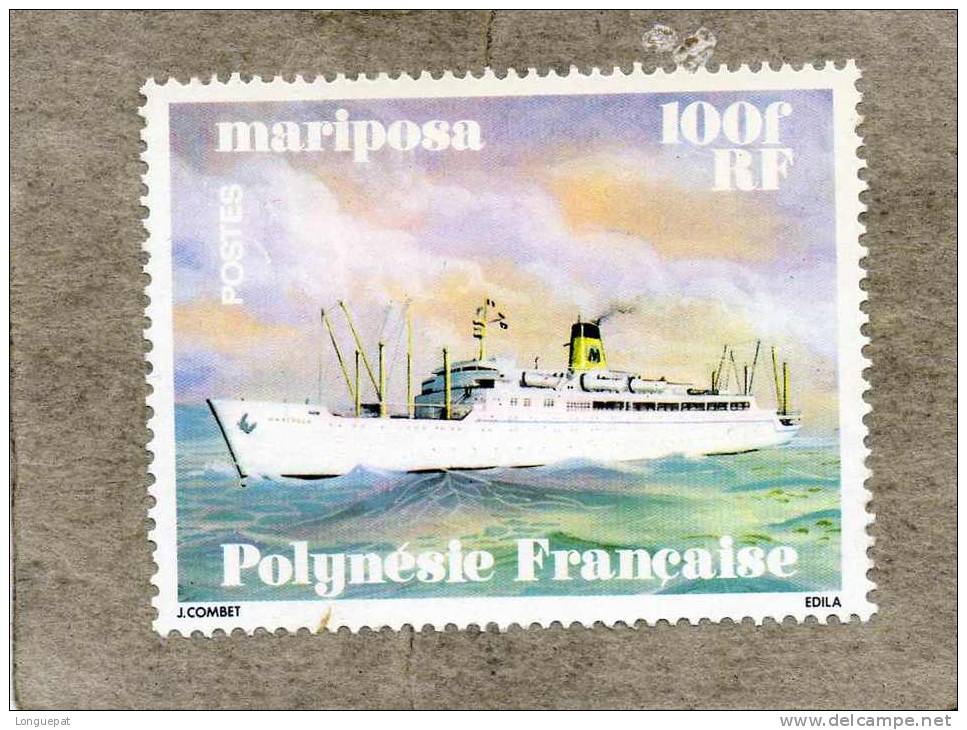 POLYNESIE Française : Navire De Polynésie : Le "Mariposa" - Bateau - Transport - - Neufs