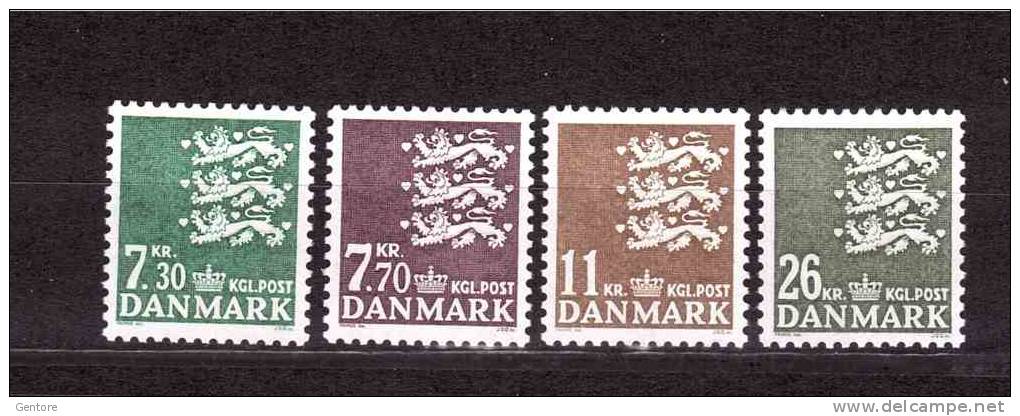 DENMARK 1989 Coat Of Arms  Michel Cat N° 939/42  Mint No Gum - Unused Stamps