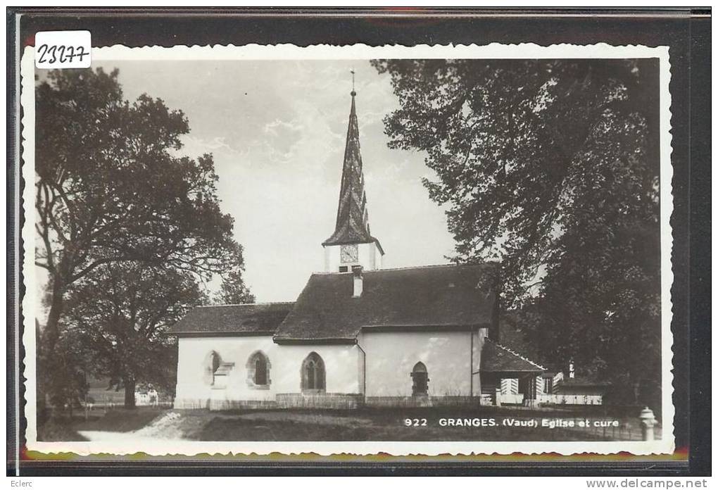 DISTRICT DE PAYERNE /// GRANGES PRES MARNAND - EGLISE ET CURE  - TB - Marnand